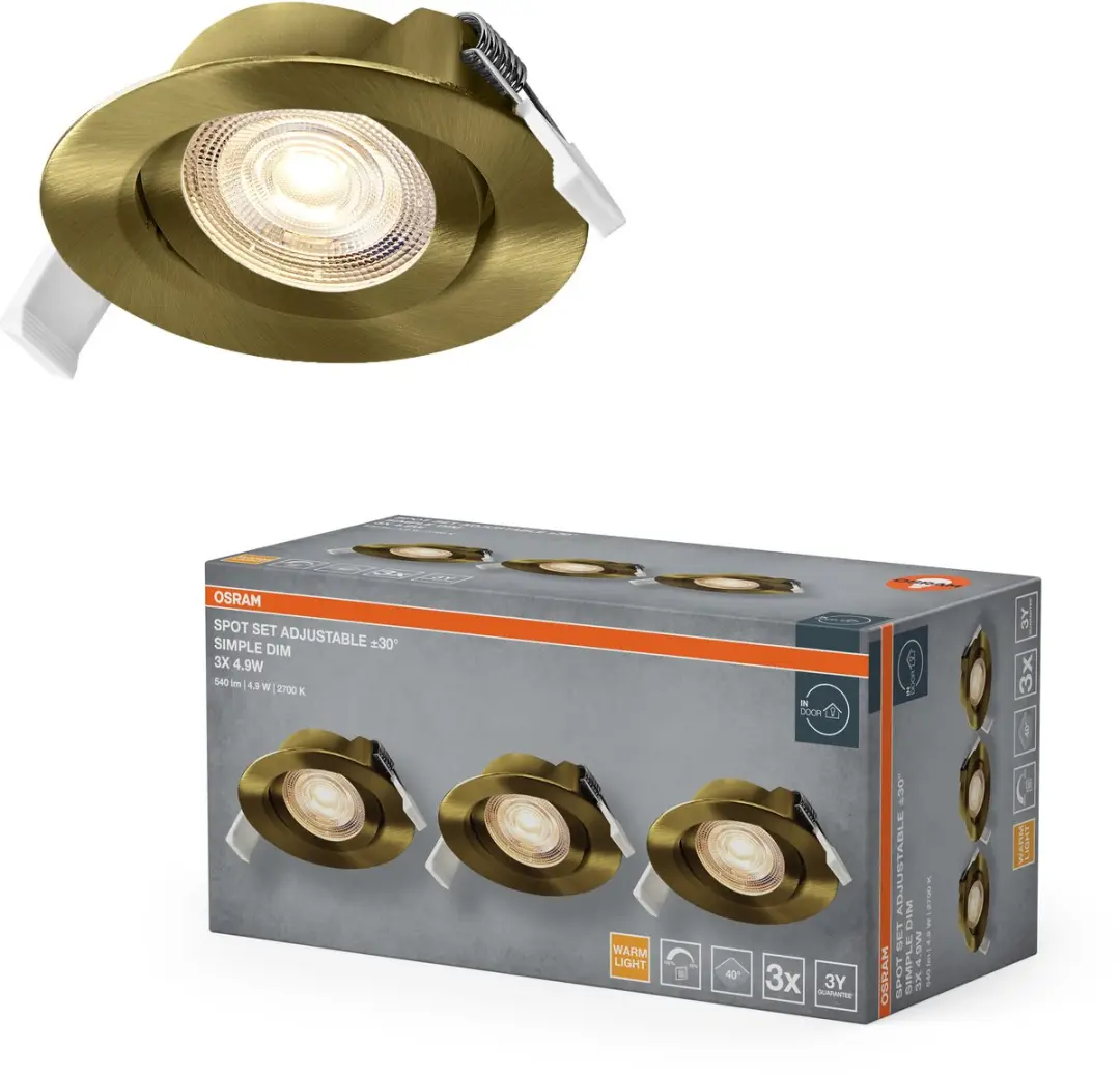 Osram Simple DIM LED Inbouwspot 4,9W