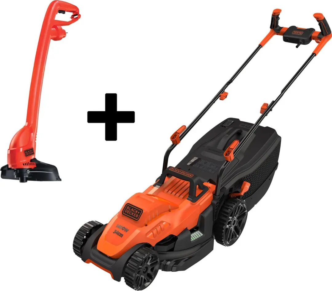 BLACK+DECKER 34cm Maaier 1400W + 250W Strimmer