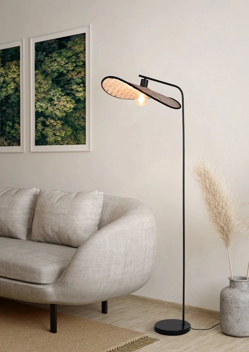 Eglo Marywell Vloerlamp E27 - 159,5 cm - Zwart/Bruin