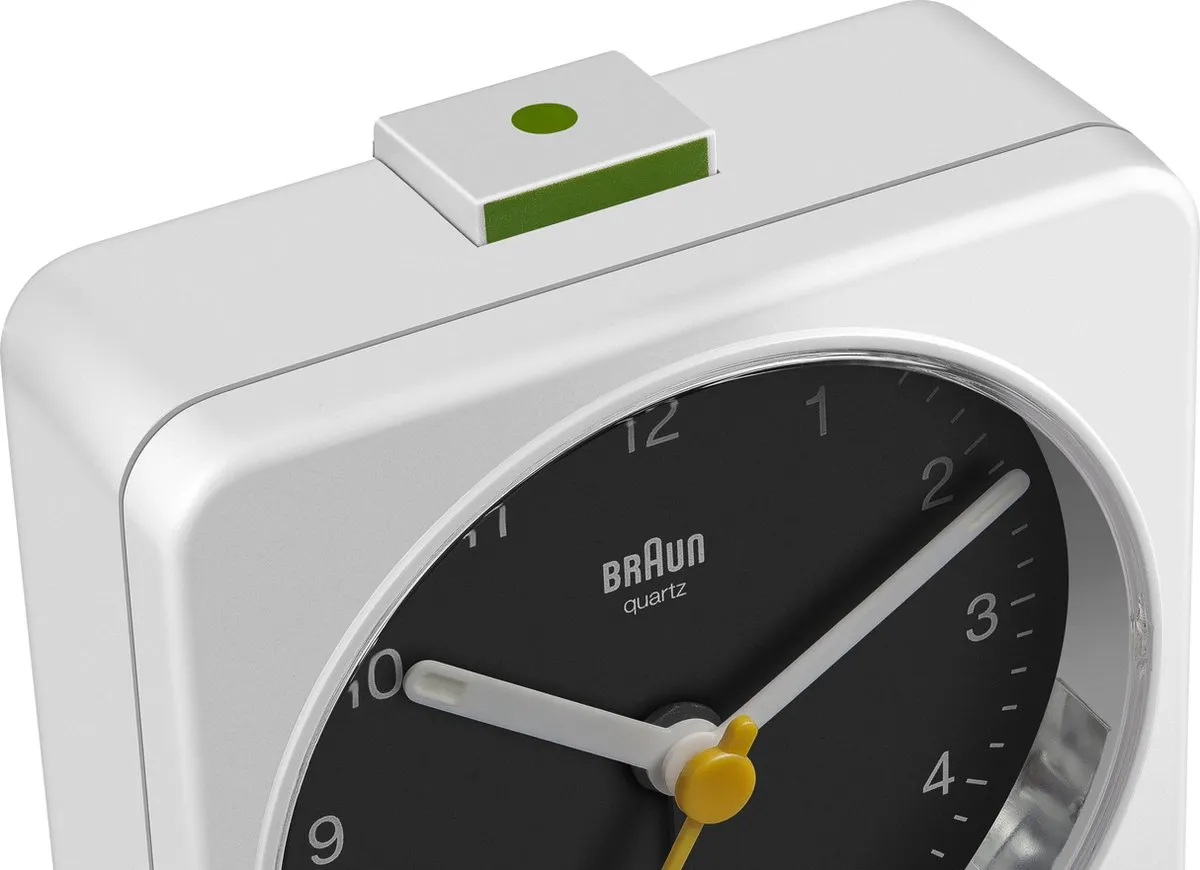 Braun BC03WB Wekker - Wit/Zwart