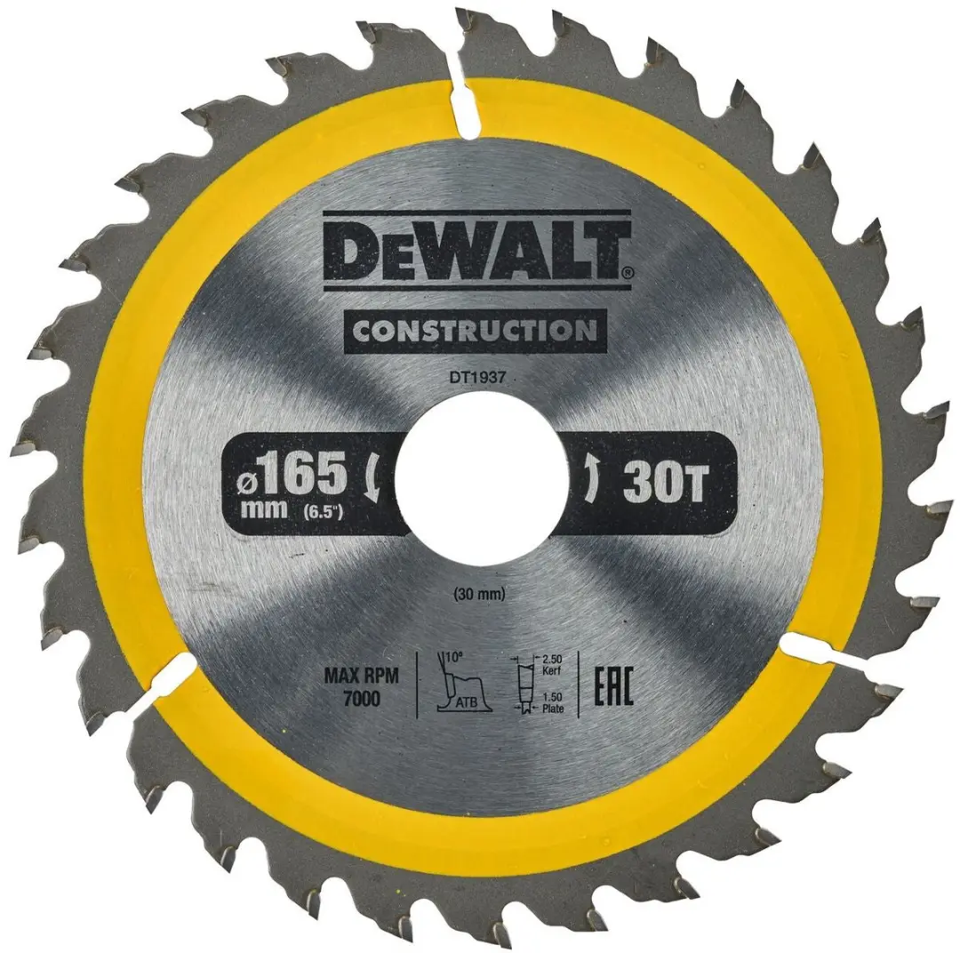 DeWalt DT1937 Cirkelzaagblad 165mm - 30 Tanden