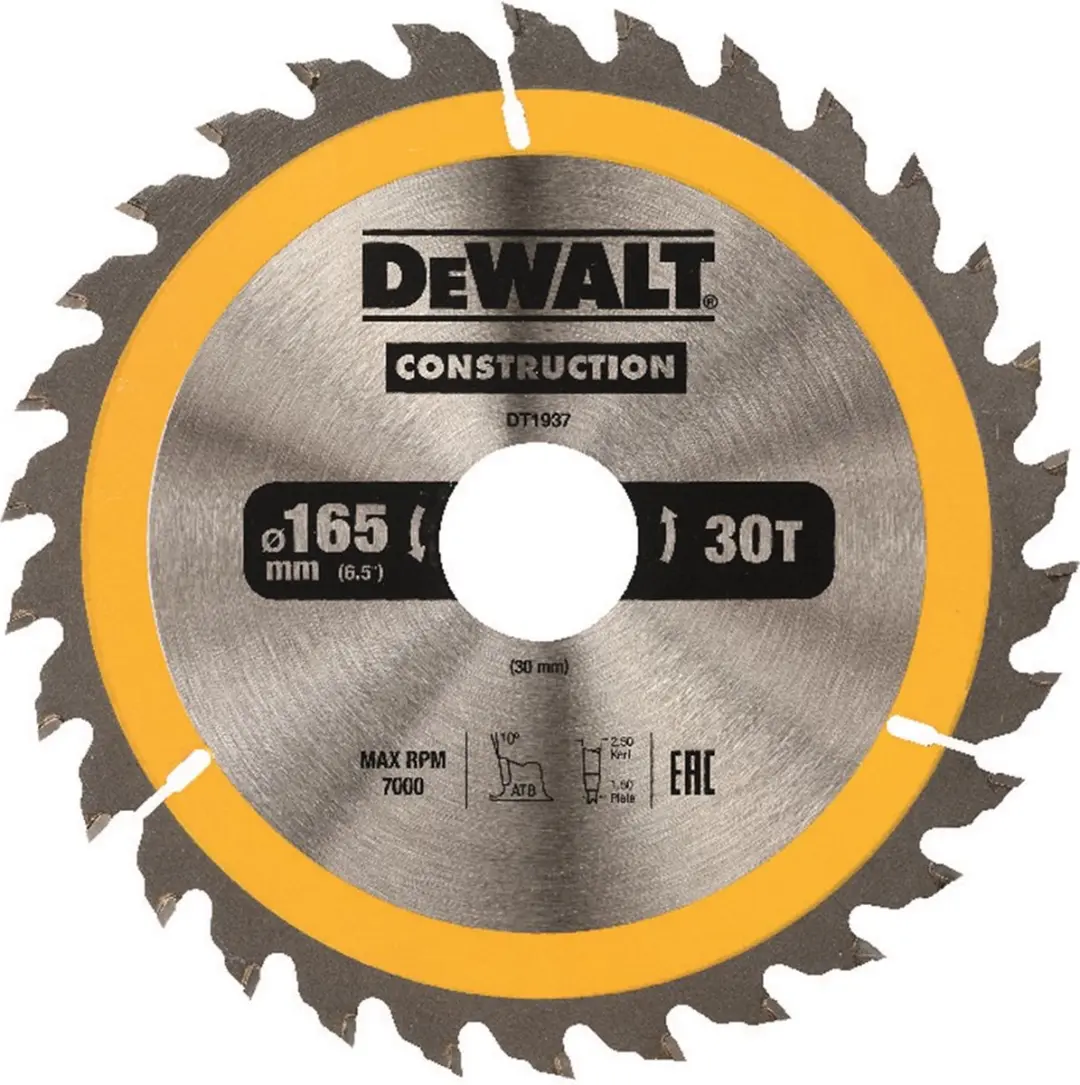 DeWalt DT1937 Cirkelzaagblad 165mm