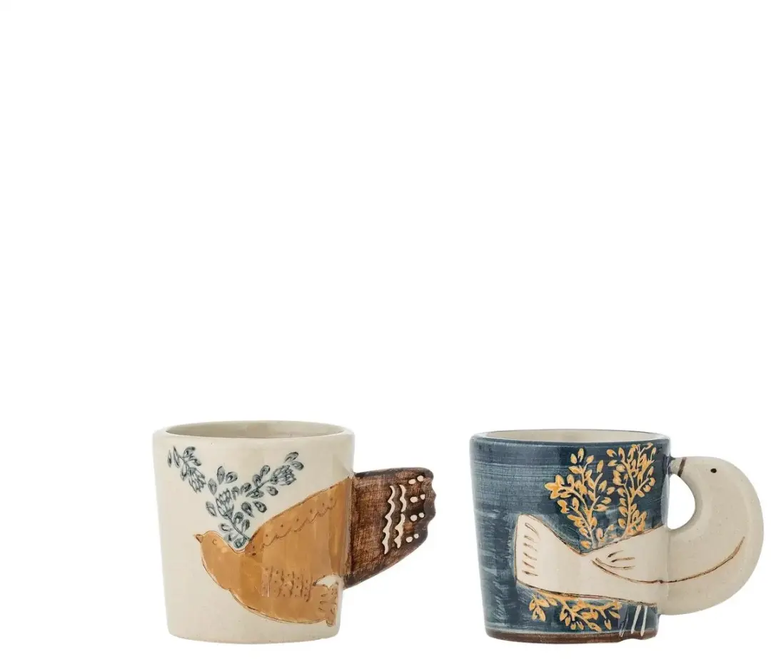 Bloomingville Espressomok Hezha 55ml - Blauw - 2 Stuks