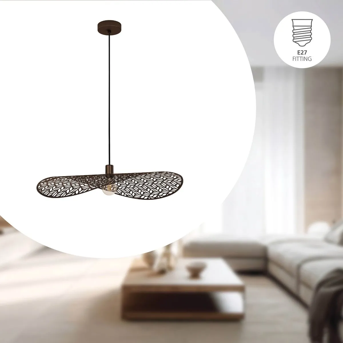 Eglo Swaby Hanglamp Ø80cm Brons