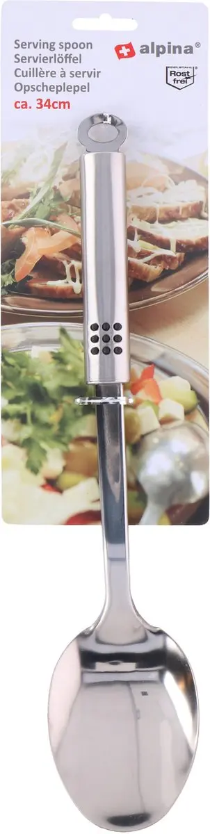 Alpina RVS Opscheplepel 34cm - 2 Stuks - Zilver