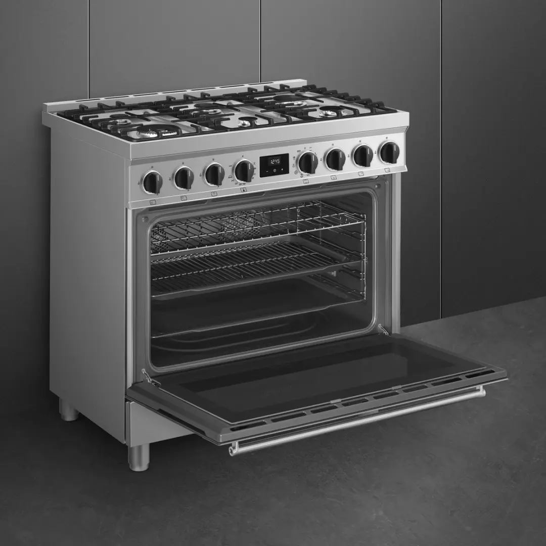Smeg B91GMXNLK2 Gasfornuis 90cm - 6 Kookzones - RVS