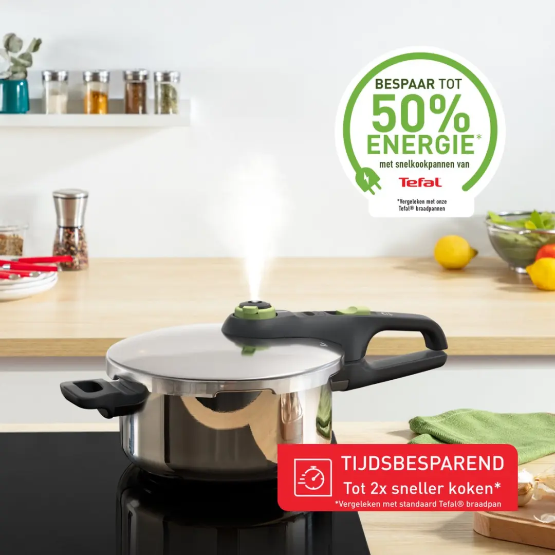 Tefal Secure 5 Trendy Snelkookpan 4L - Inductie - Zilver