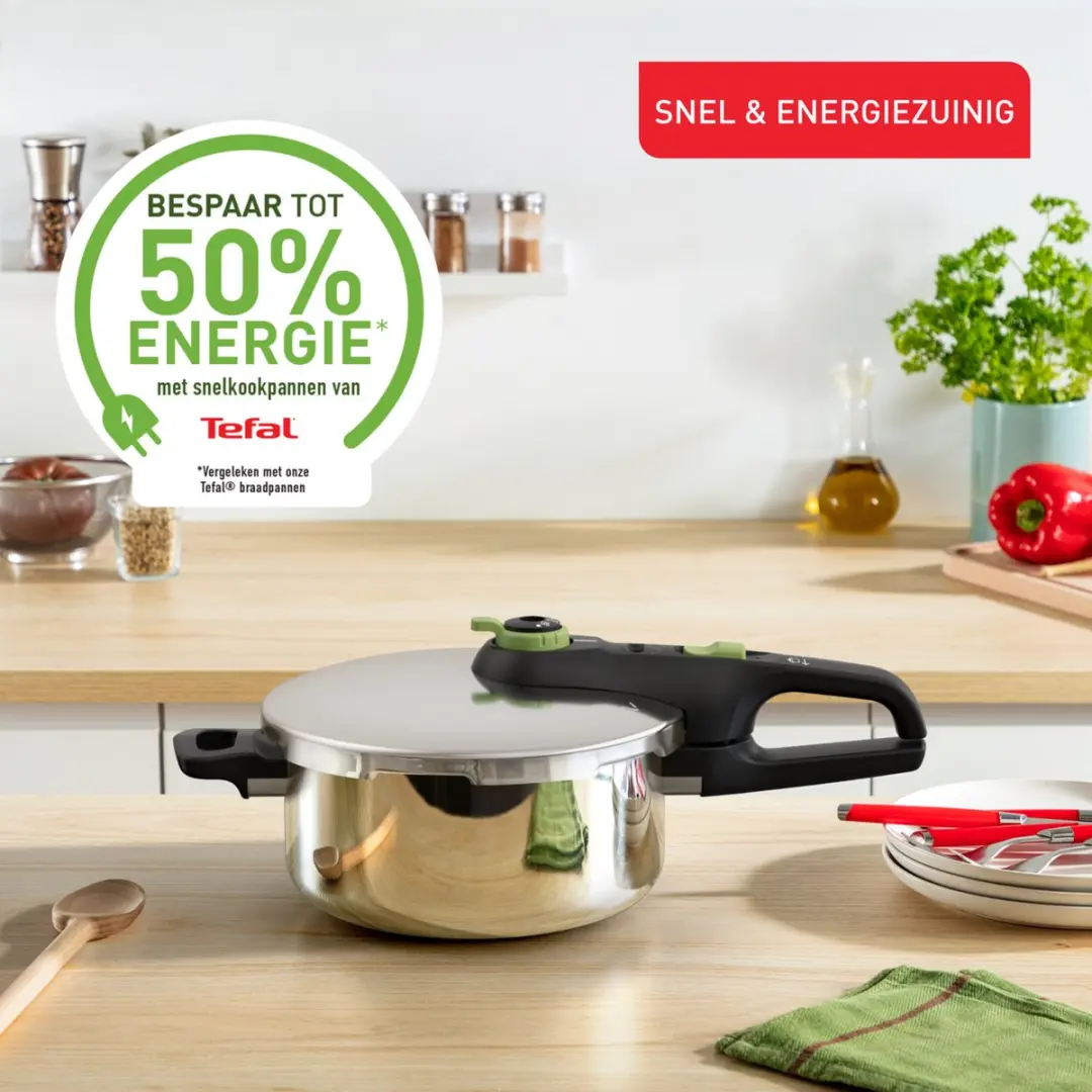 Tefal Secure 5 Trendy Snelkookpan 4L - Inductie - Zilver