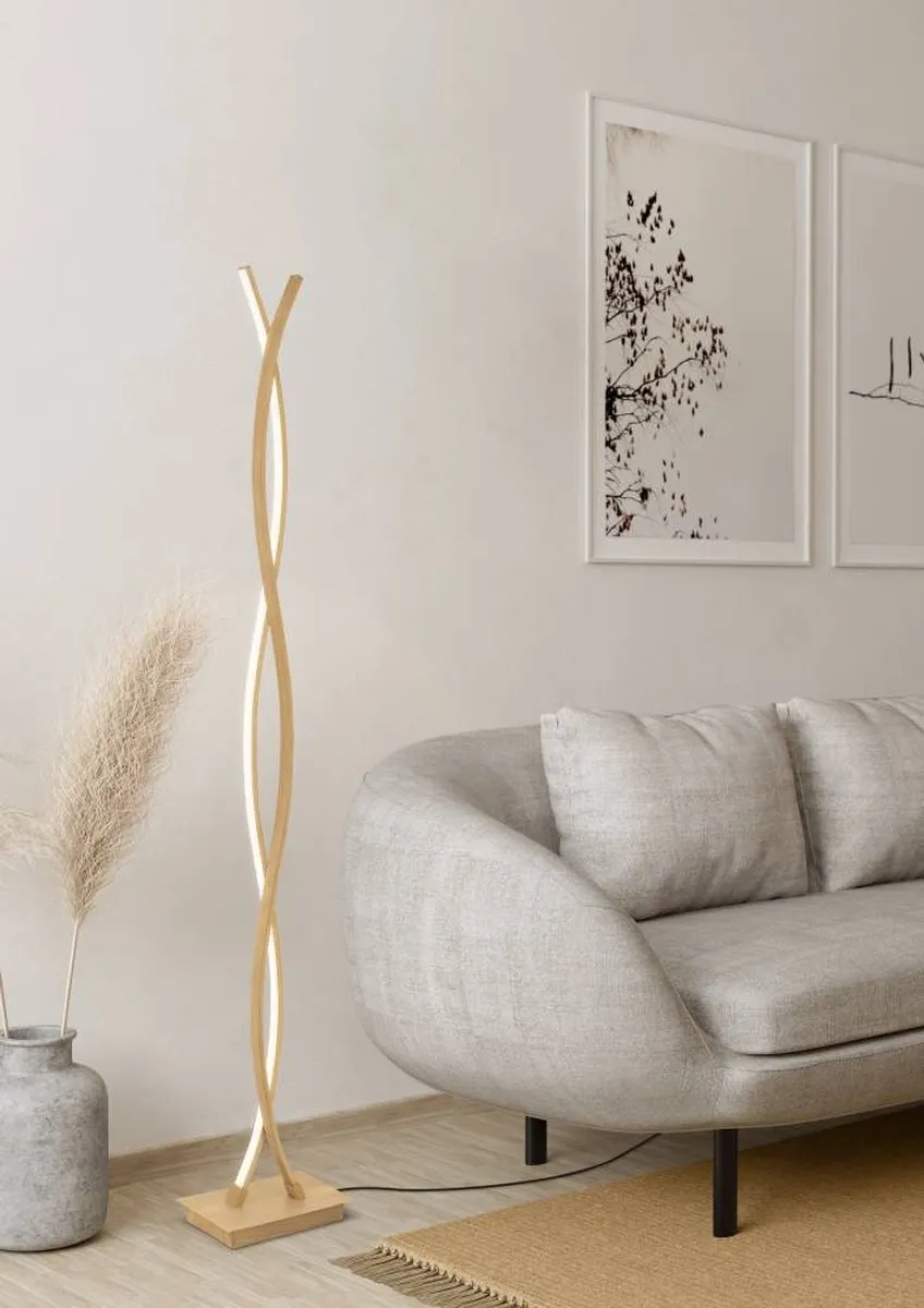 Eglo Lasana 4 Vloerlamp - 143cm - Goud/Wit
