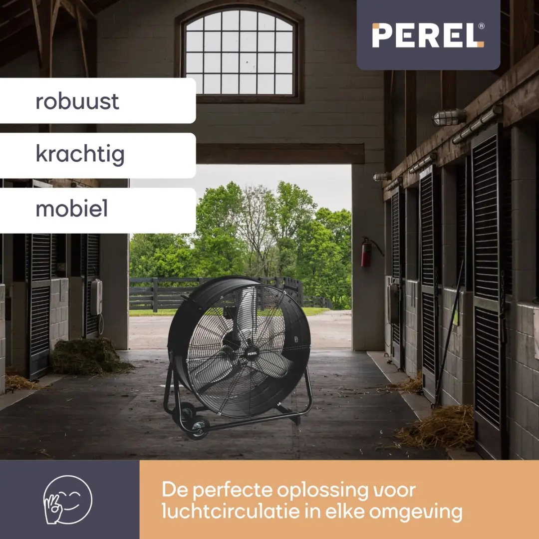 Perel Vloerventilator CFAN0475 - 75cm - 315W - Zwart