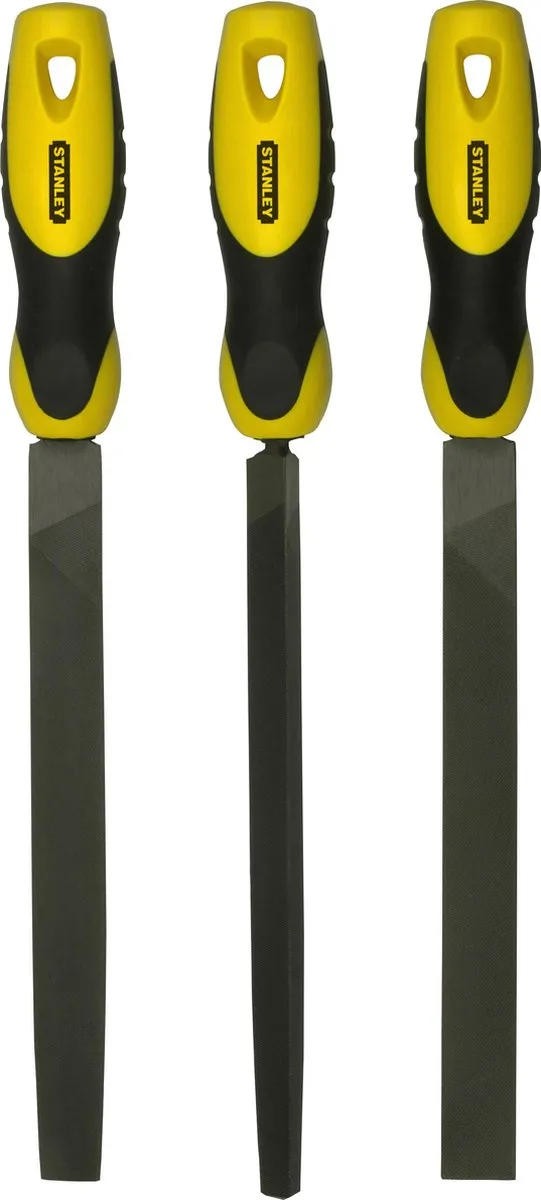 Stanley 3-delige Vijlenset Halfzoet 200mm - 3 Stuks
