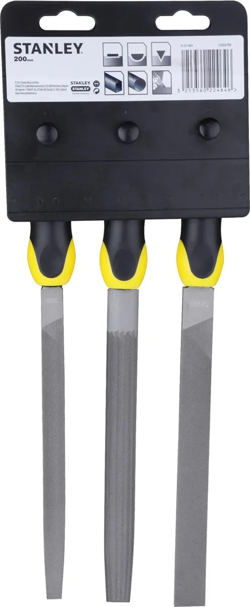 Stanley 3-delige Vijlenset Halfzoet 200mm - 3 Stuks - afbeelding 6 van 6
