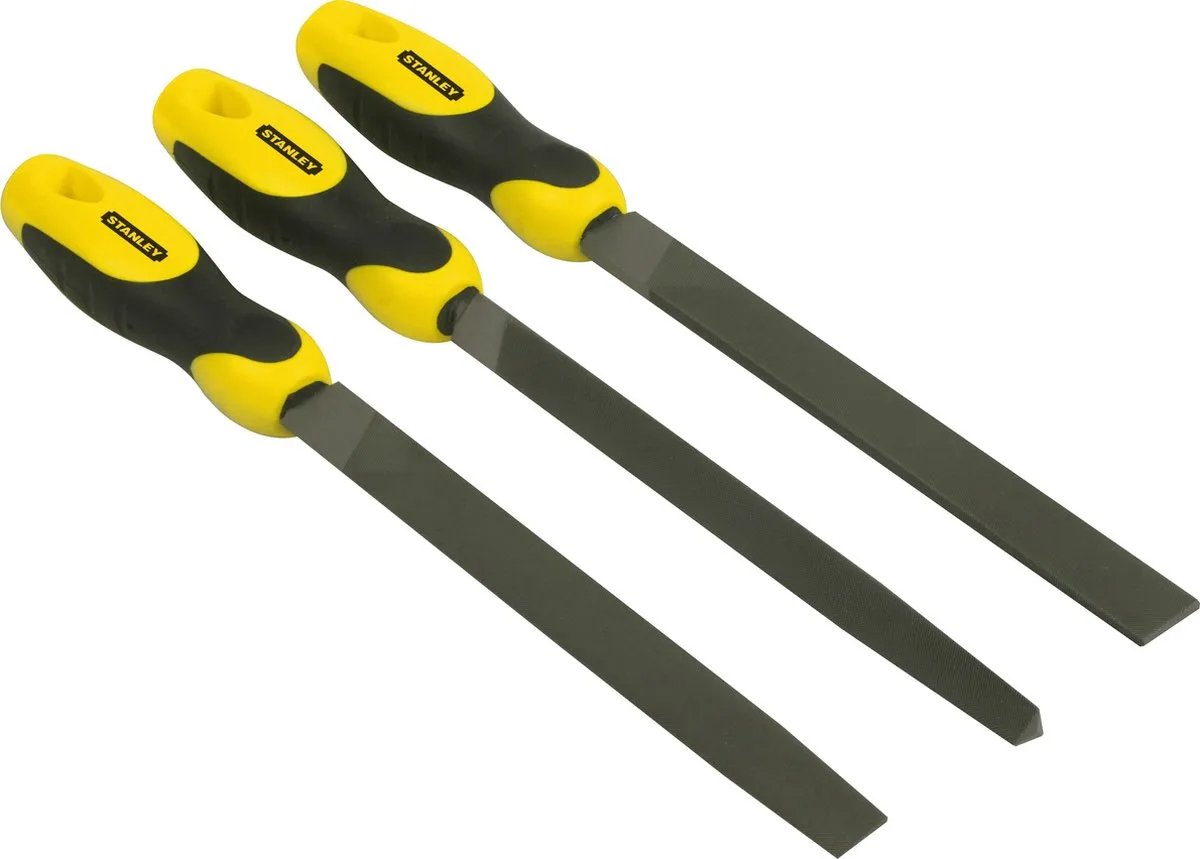 Stanley 3-delige Vijlenset Halfzoet 200mm - 3 Stuks