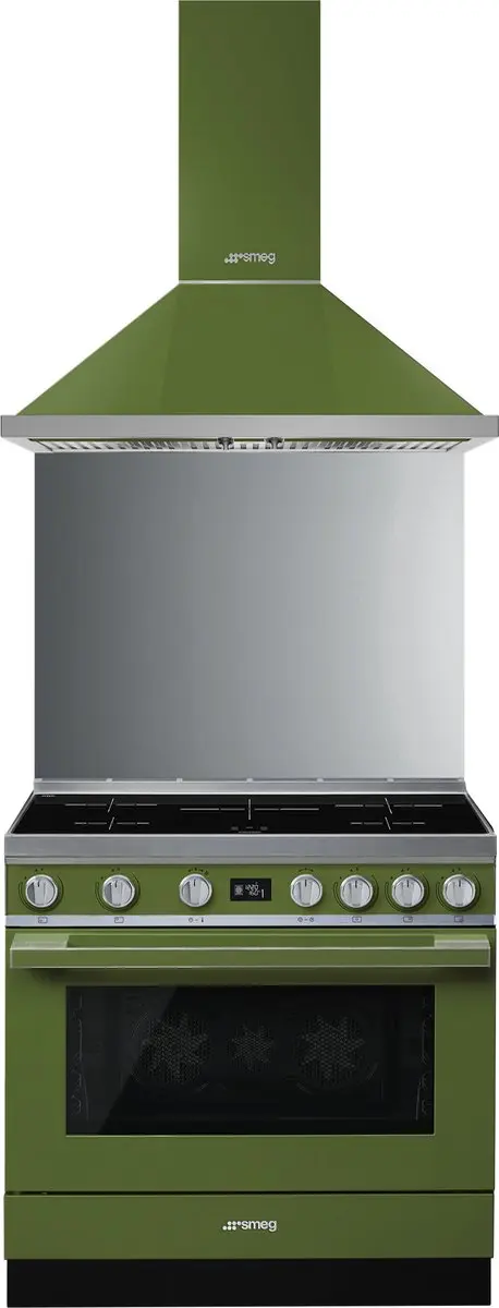 Smeg CPF9IPOG Vrijstaand fornuis Inductie 5 zones - Olijf