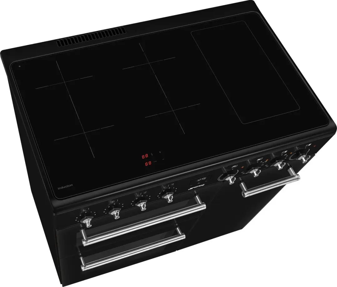 Smeg CX93IMBL Inductiefornuis 90cm - 3 Ovens - Zwart