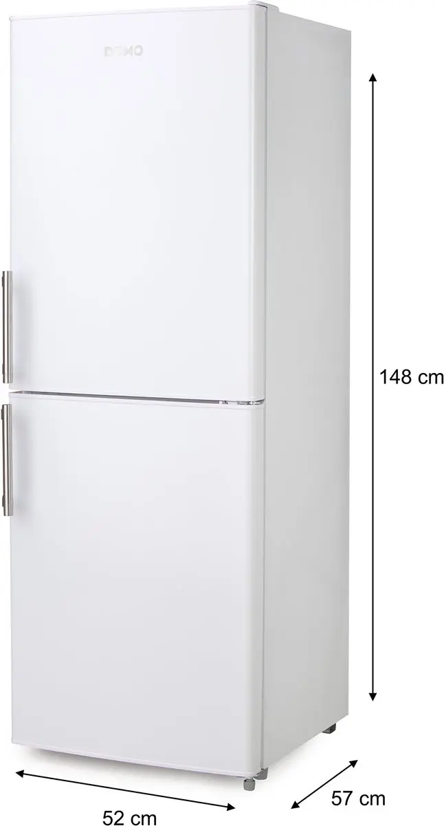 Domo DO91309C Koelvriescombi 138L - 93L koel/45L vries - Zilver