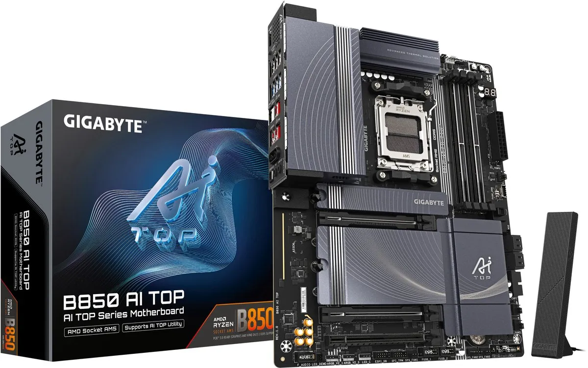 Gigabyte B850 AI TOP Moederbord - ATX - AM5 - DDR5 - Wi-Fi 7
