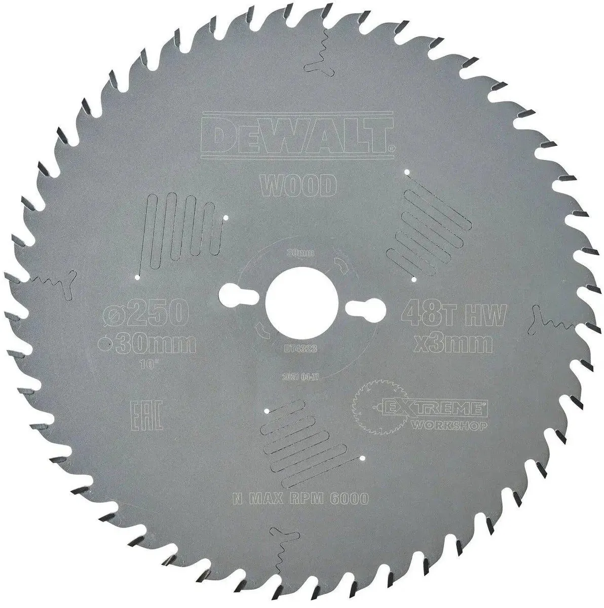 DeWalt DT4323 Extreme Cirkelzaagblad 250mm - 48T
