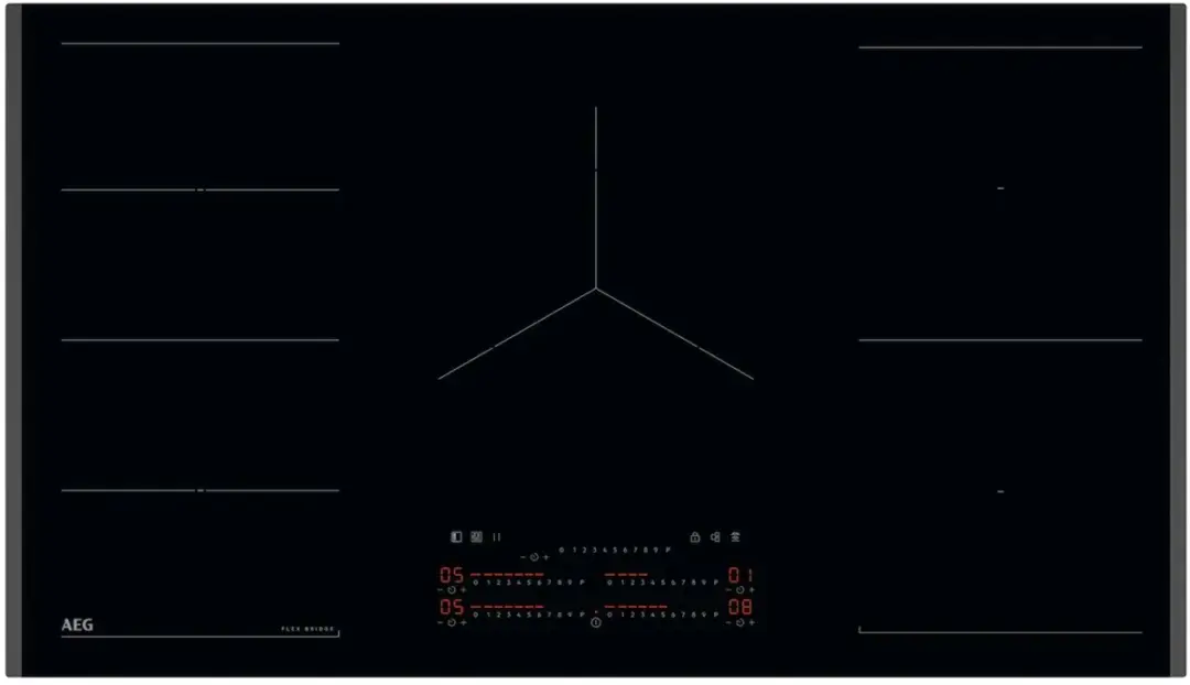AEG TK95II08FB Inbouwinductiekookplaat 90cm - 5 Zones - Zwart