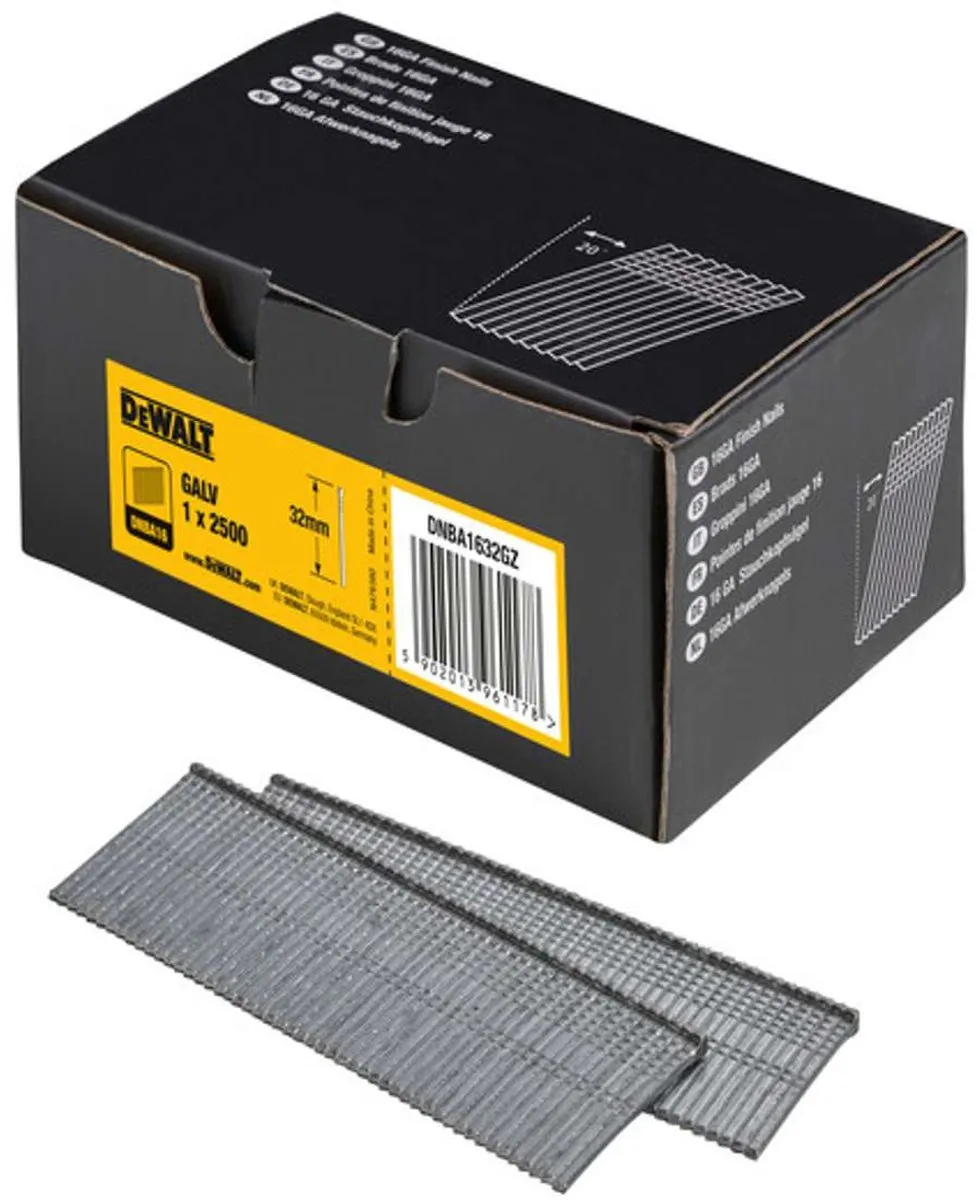 DeWalt DNBA1632GZ Spijkers 1.6x32mm - 2500 Stuks
