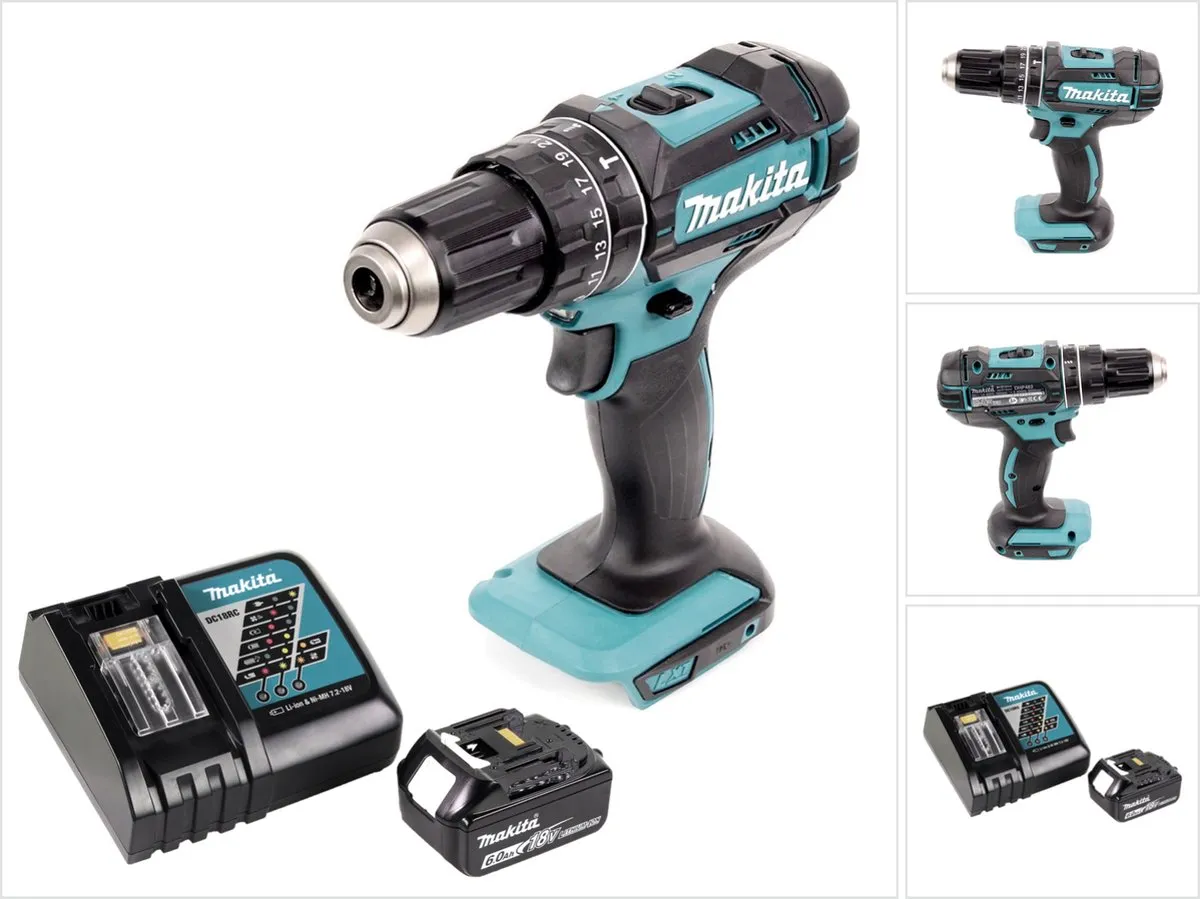 Makita DHP 482 RG1 Klopboormachine 18V
