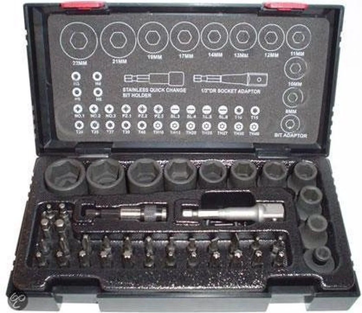Hikoki 752500 Krachtdoppenset 41-delig - 1/2" - Zwart