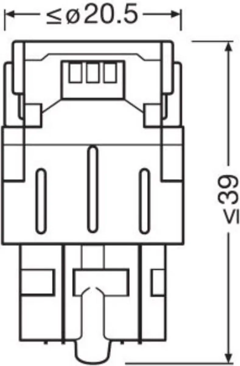 Osram W21/5W LED Retrofit Rood 12V - 2 Stuks