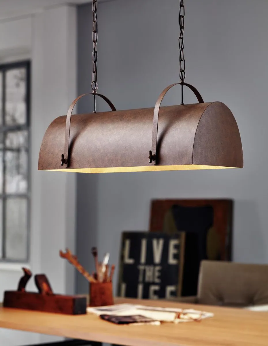 Eglo Deerhurst Hanglamp 2-Lichts - Roestbruin