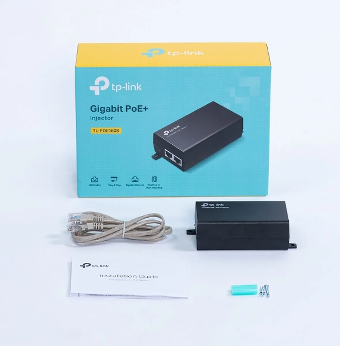 TP-Link TL-POE160S PoE+ Injector - 2 Poorten - Zwart