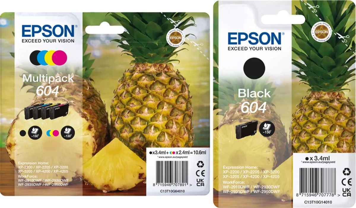 Epson 604 Multipak Inktcartridges - 2x Zwart 10.6ml