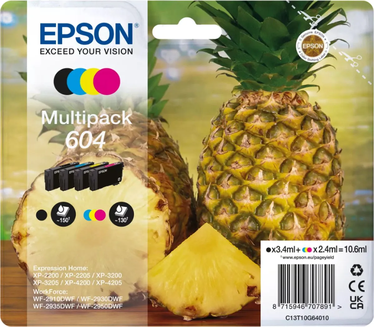 Epson 604 Multipak Inktcartridges - 2x Zwart 10.6ml