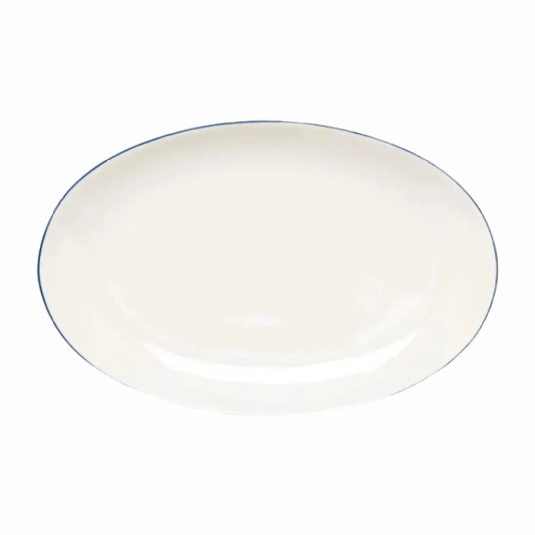 Vtwonen Plate White-Blue Line Bord