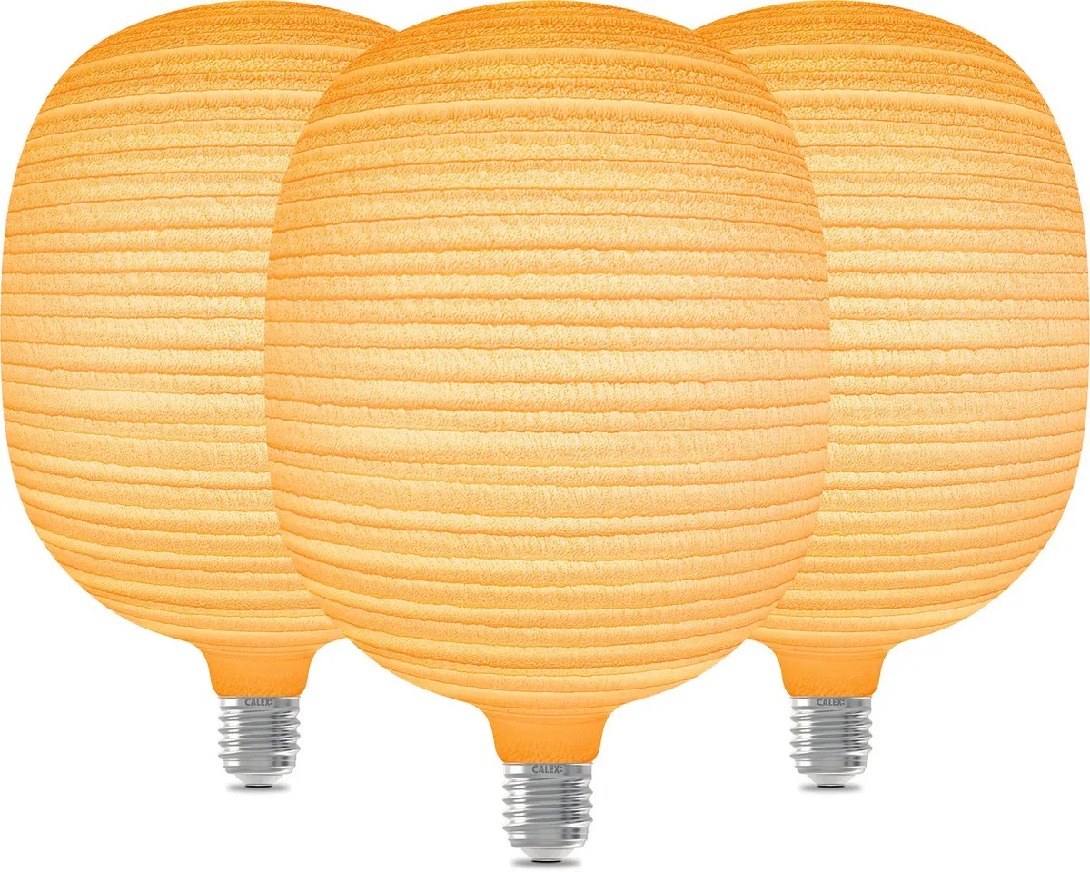 Calex XXL LED Lamp E27 - Papyrus - Filament - 220lm - 1800K Warm Wit Licht - 3-pack