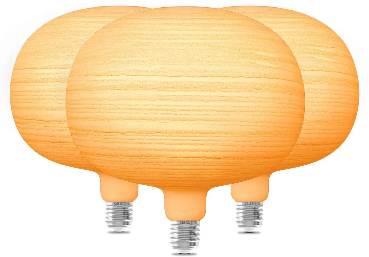 Calex XXL LED Lamp E27 - Papyrus - Filament - 220lm - 1800K Warm Wit Licht - 3-pack