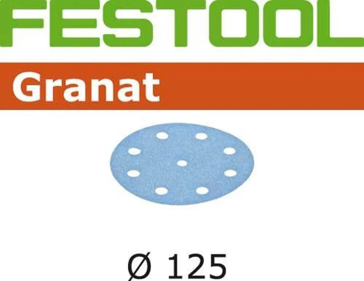 Festool Garnet STF D125/8 P500 Slijpschijven - 100 Stuks