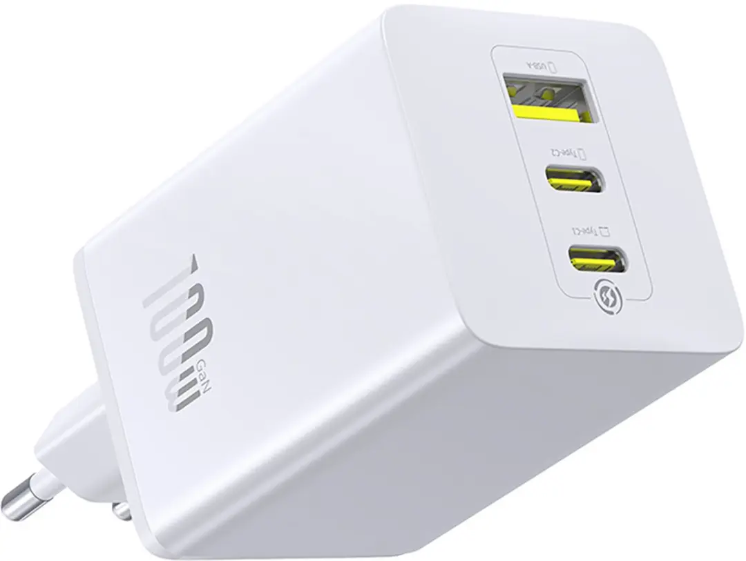 Baseus Enerfill FE11 Wandlader 100W - 3x USB-C/USB-A - Wit