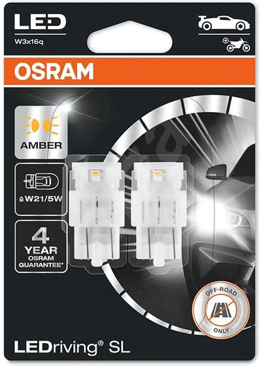 Osram W21/5W LED Retrofit Oranje 12V