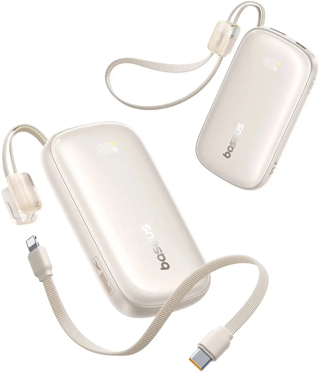 Baseus EnerFill FC21 Qpow 3 Ultra Powerbank 10000mAh - Beige - afbeelding 6 van 6