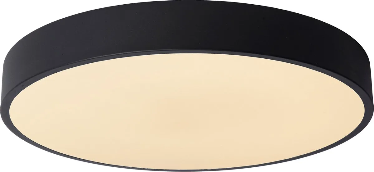 Lucide UNAR Plafondlamp Ø39,5cm - 24W 2700K - Zwart