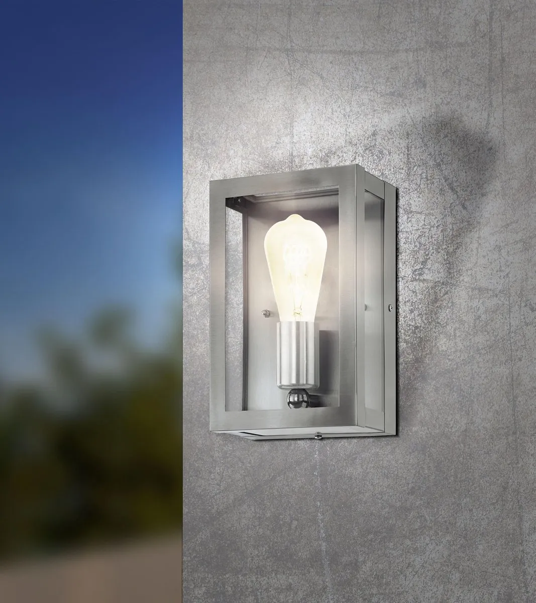 Eglo Alamonte Wandlamp Buiten E27 - 26cm - Roestvast Staal - afbeelding 6 van 6