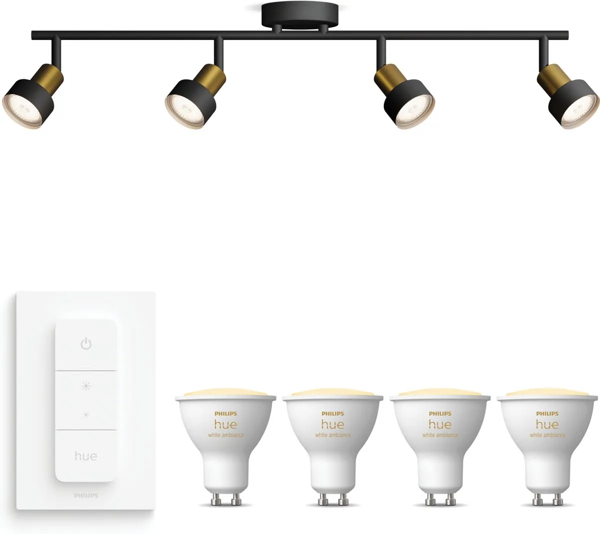 Philips Hue Conduit Opbouwspot Zwart/Goud