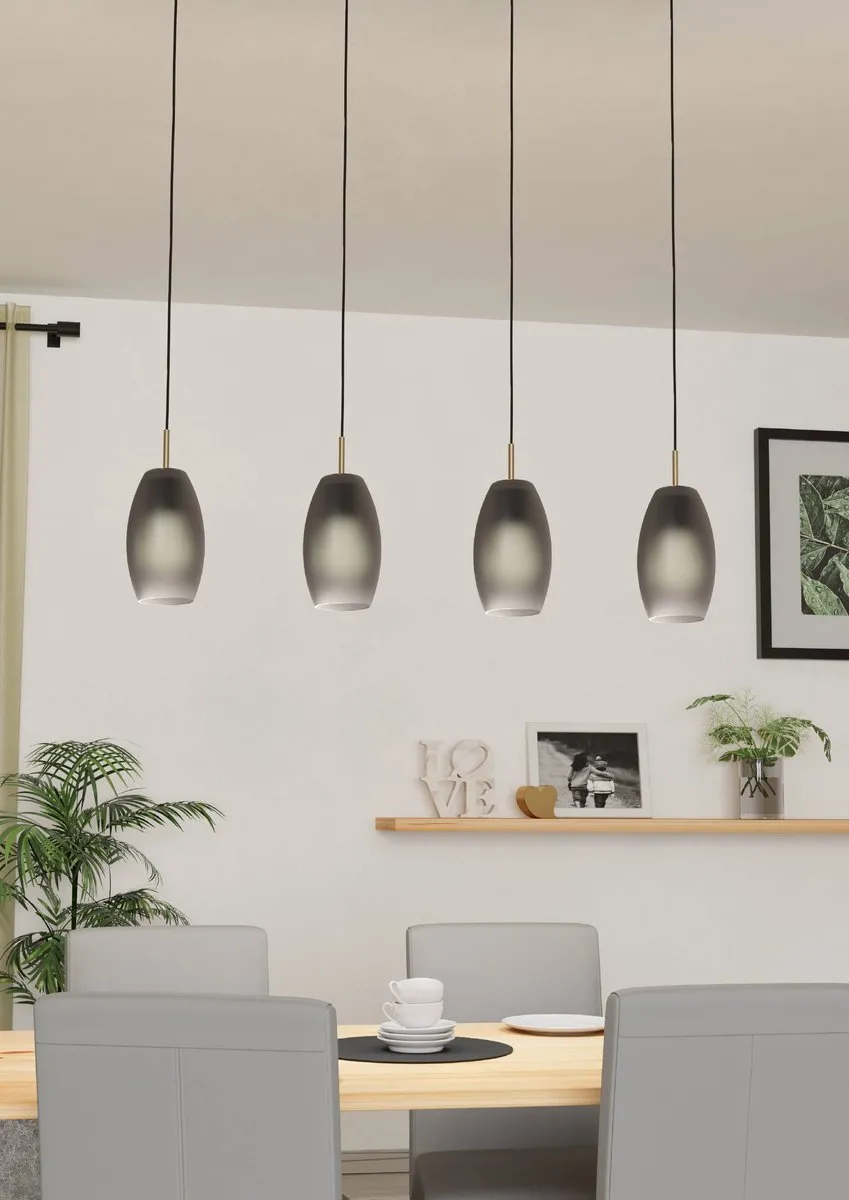 Eglo Batista Hanglamp E27 - 94.5 cm - Zwart