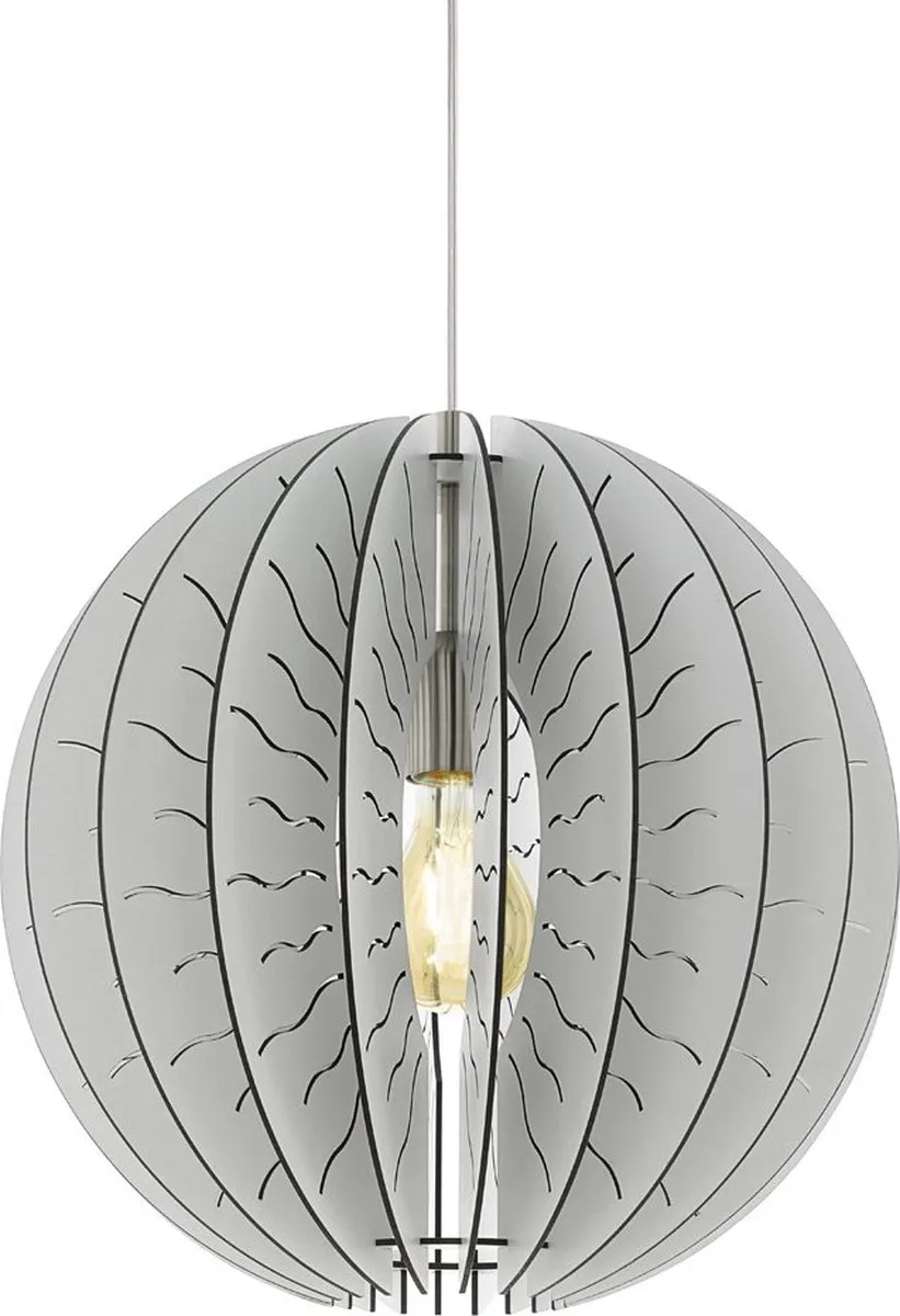 Eglo Fabessa Hanglamp E27 - Staal/Hout - Wit:Grijs