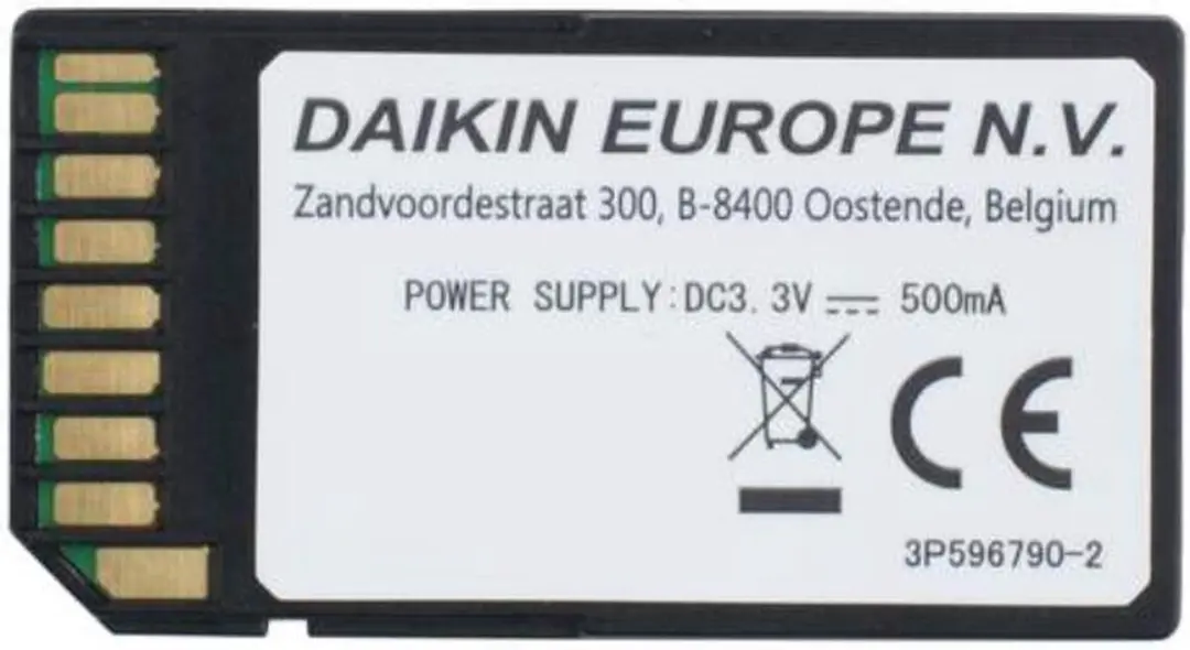 Daikin Altherma 3 R WLAN Insteekkaart