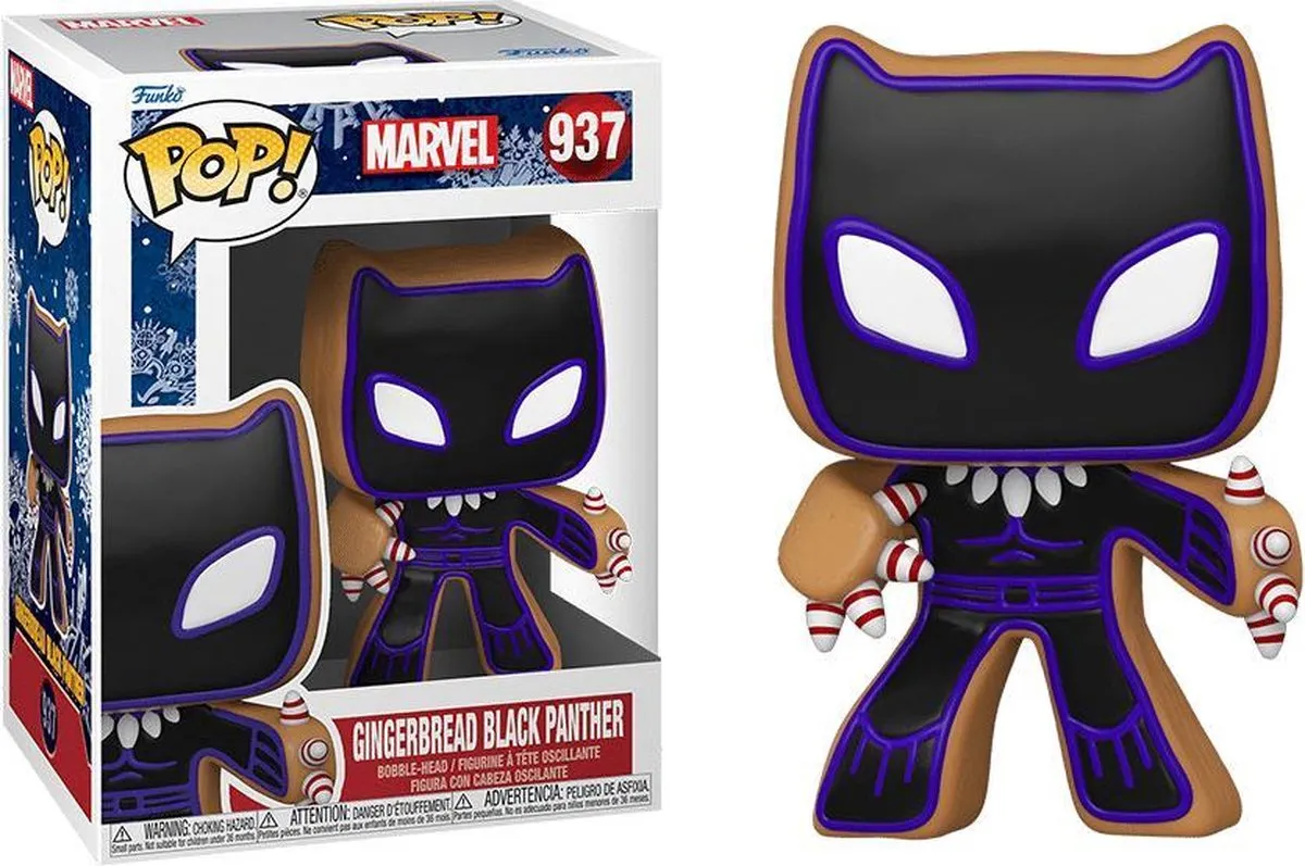Funko Pop! Marvel Holiday Gingerbread Black Panther 50662 - 9cm - afbeelding 6 van 6