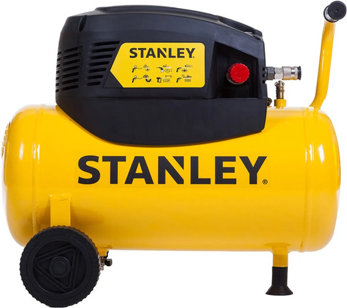 Stanley Compressor D200/8/24 24L - 8 Bar - Geel