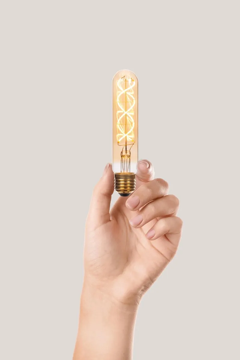 Lucide T32 LED Filamentlamp E27 4,9W 2200K - Amber