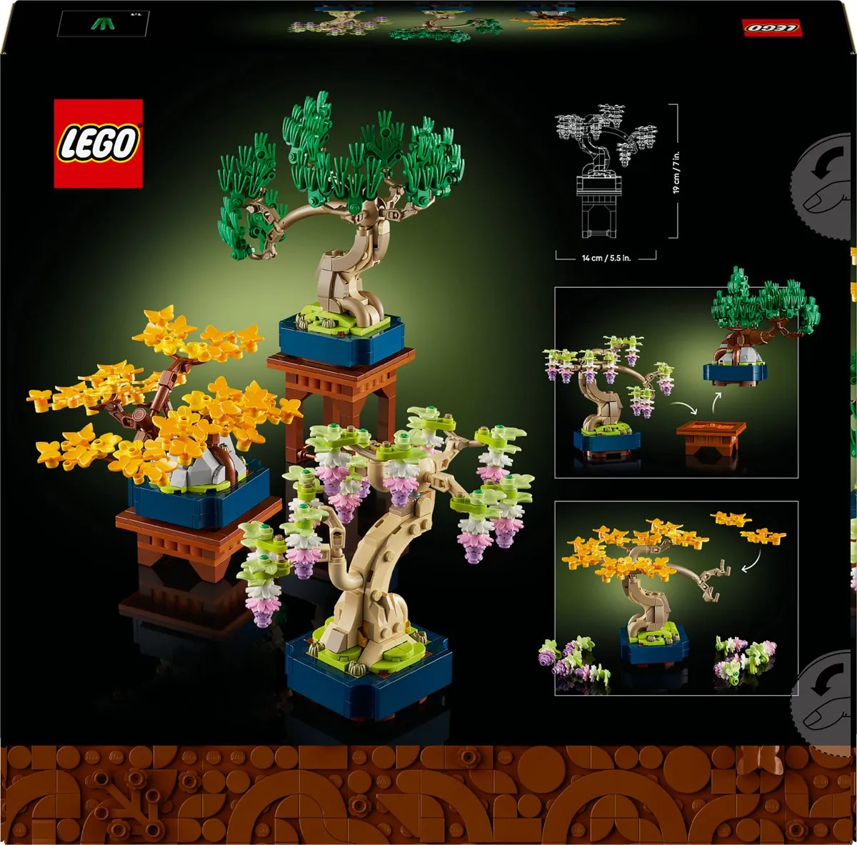 LEGO Botanicals Mini Bonsaiboompjes 10373 - 709 Stukken - Meerkleurig