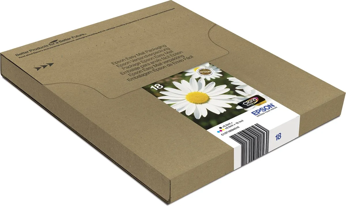 Epson 18 Standaard Cartridges 4-pack - C13T18064511 - Zwart/Driekleuren