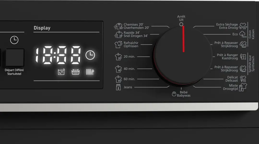 Sharp KDNA8S6BCBE Warmtepompdroger 8kg - 15 Programma's - Mat Zwart